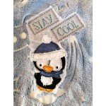 Stickdatei - Winterfreunde Doodle Appli Pinguin